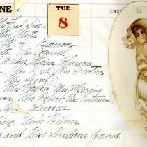 [name tag] Bridge at Mrs. Fred Sise... Jun. 8, 1911.